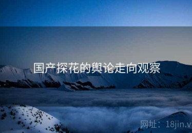 国产探花的舆论走向观察