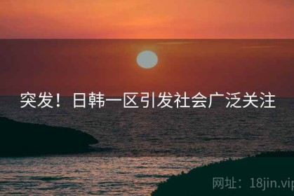 突发！日韩一区引发社会广泛关注