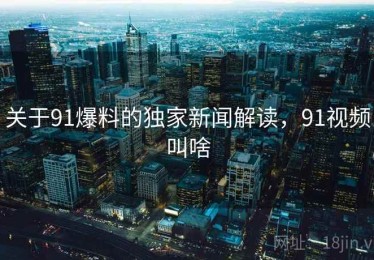 关于91爆料的独家新闻解读，91视频叫啥
