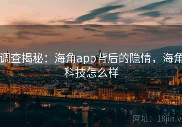 调查揭秘：海角app背后的隐情，海角科技怎么样