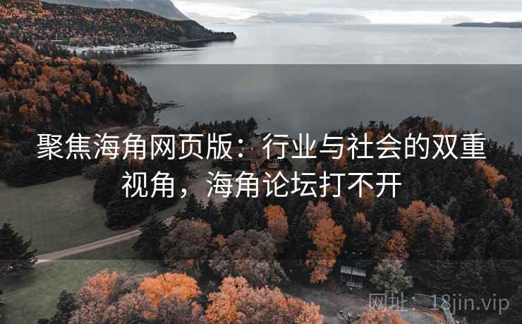 聚焦海角网页版：行业与社会的双重视角，海角论坛打不开